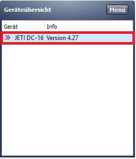 JETI Studio: Transmitter update
